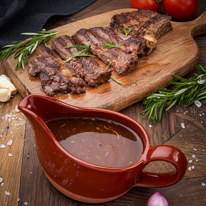 Brown Gravy Boat Hand Crafted Terracotta Clay with Ergonomic Handle 11 Oz