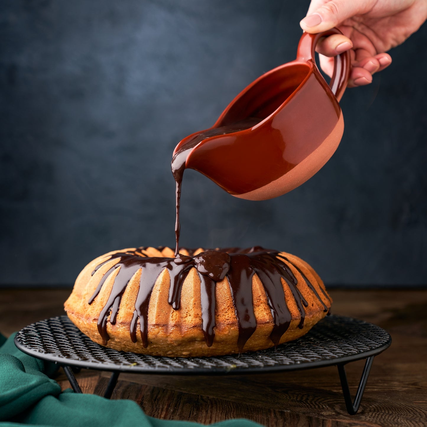 Brown Gravy Boat Hand Crafted Terracotta Clay with Ergonomic Handle 11 Oz