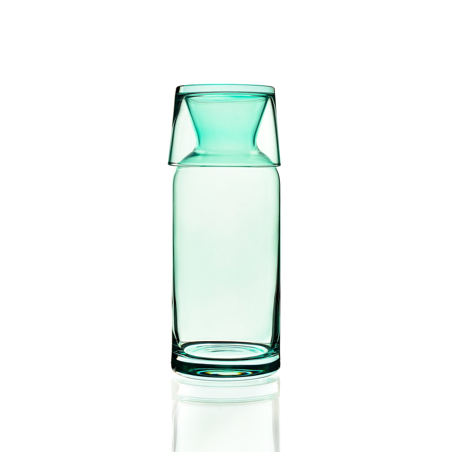Sea Green Bedside Water Carafe and Glass Set 23.6 Oz