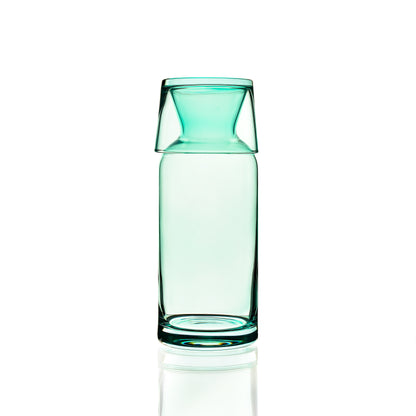 Sea Green Bedside Water Carafe and Glass Set 23.6 Oz